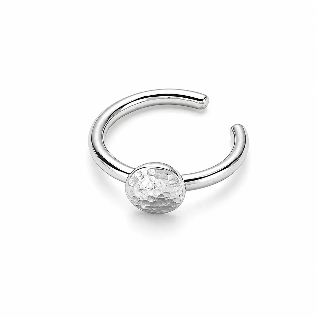 ARETE PIERCING LUNA LLENA PLATA 950